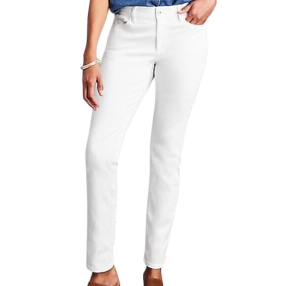 J. Jill Authentic Fit Slim Ankle White Denim Jeans Women's 2P 2 Petite NWT New - Picture 1 of 11